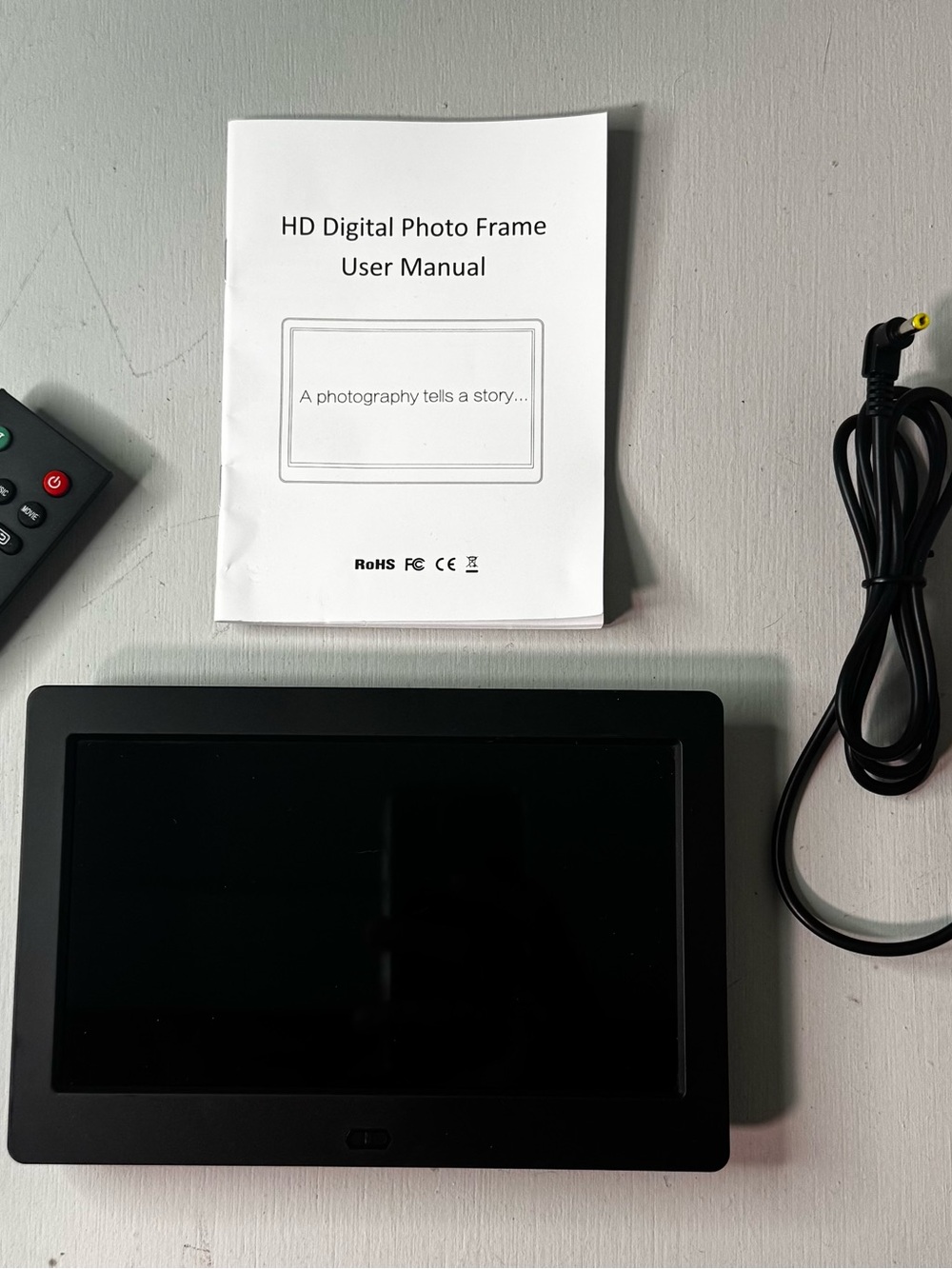 10.1” HD Digital Photo Frame Remote Adapter Manual Included
